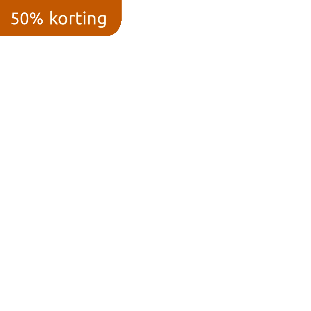 Actielabel 50 procent korting
