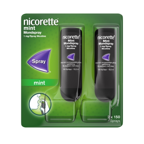 Nicorette Mint Nicotine 1mg Duo Mondspray 2 x 150ml