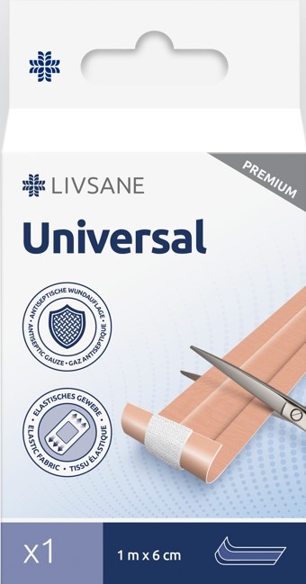 Livsane Universal Pleister 1m x 6cm 1 stuk