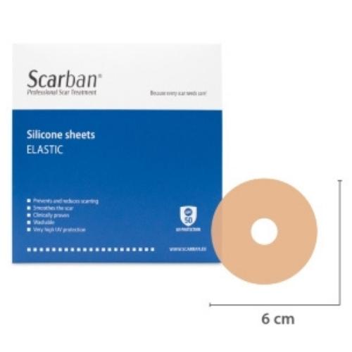 ScarbanÂ® Elastic siliconenpleister voor littekens Tepel