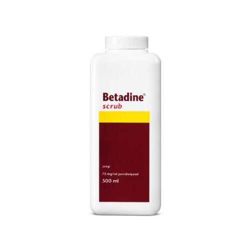 Betadine Scrub Povidonjood 75mg/ml Zeep 500ml