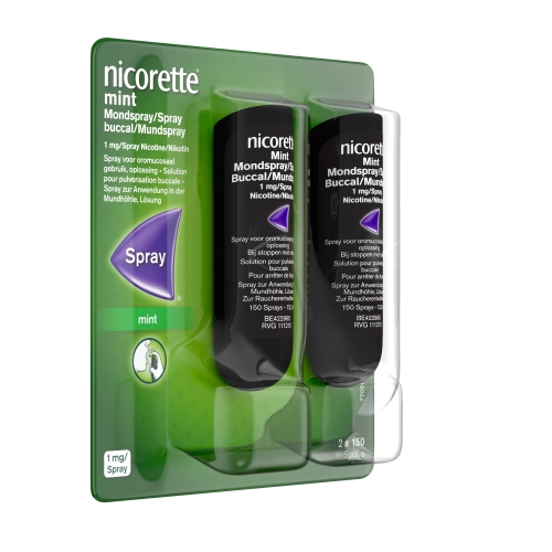 Nicorette Mint Nicotine 1mg Duo Mondspray 2 x 150ml