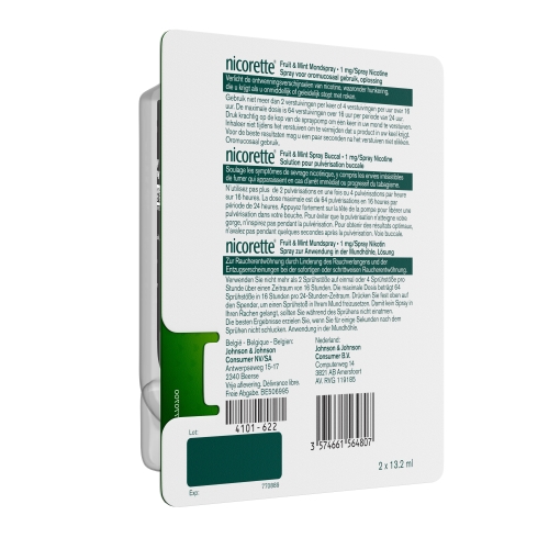 Nicorette Berry & Mint Nicotine 1mg Duo Mondspray 2 x 150ml