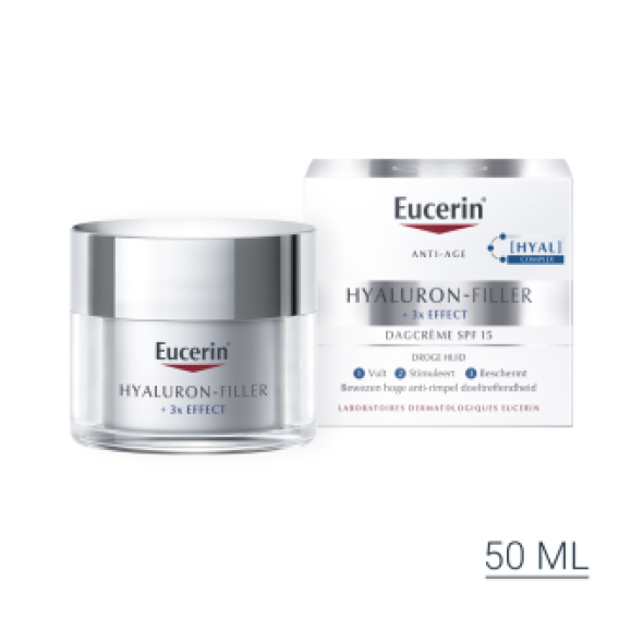 Eucerin Hyaluron-Filler + 3x EFFECT Dagcrème Droge Huid SPF 15 50ml