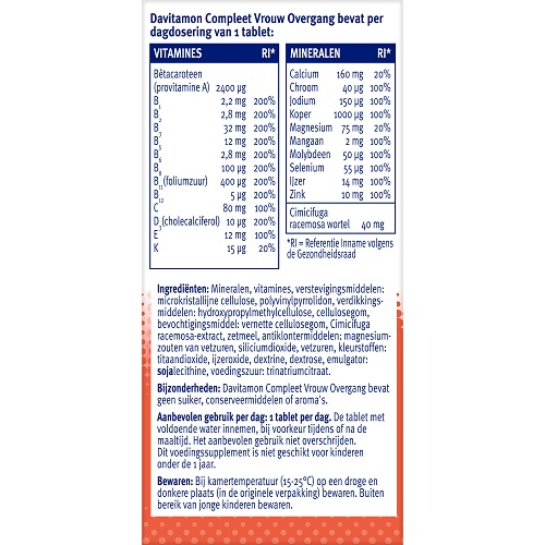 Davitamon Compleet Vrouw Overgang Tabletten 60 stuks