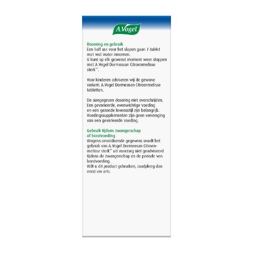 A.Vogel Dormeasan Citroenmelisse Sterk Nachtrust Tabletten 30 stuks