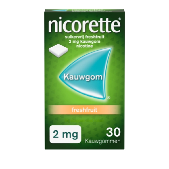 Nicorette Kauwgom Freshfruit 2mg 30 stuks