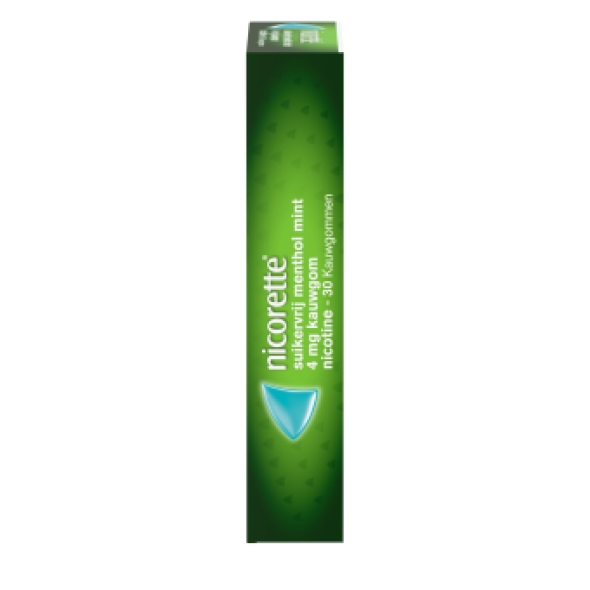 Nicorette Methol Mint Nicotine 4mg Kauwgums 30 stuks